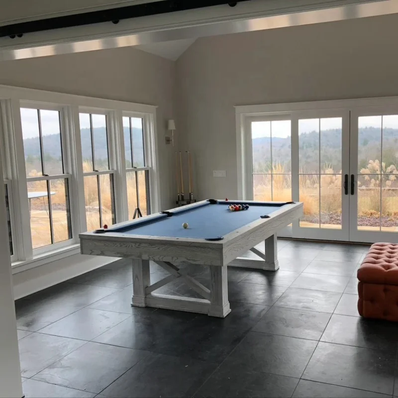 Factory Direct Supply Cheap Price Custom Indoor American Style Solid Wood Slate Bed Country Billiard Pool Table On Sale