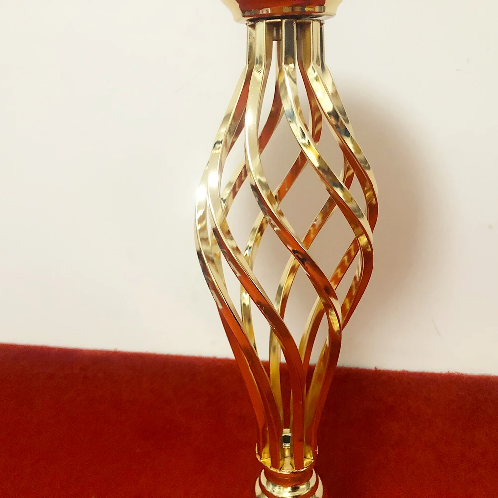 Metal Vase Wedding Table Flower Stand Centerpieces With Round Square Glass Candle Holder Chrome