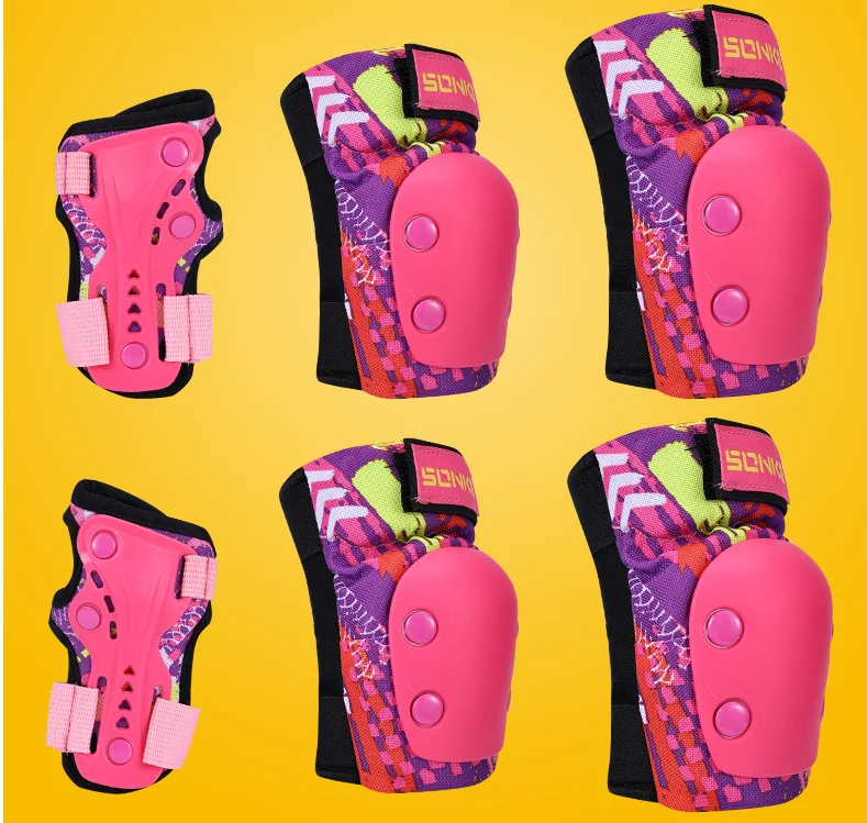 YSMLE Ice Roller Skating Protective Gear Elbow Knee Pads Kids Adults Wrist Safety Guard Cycling Riding Protector