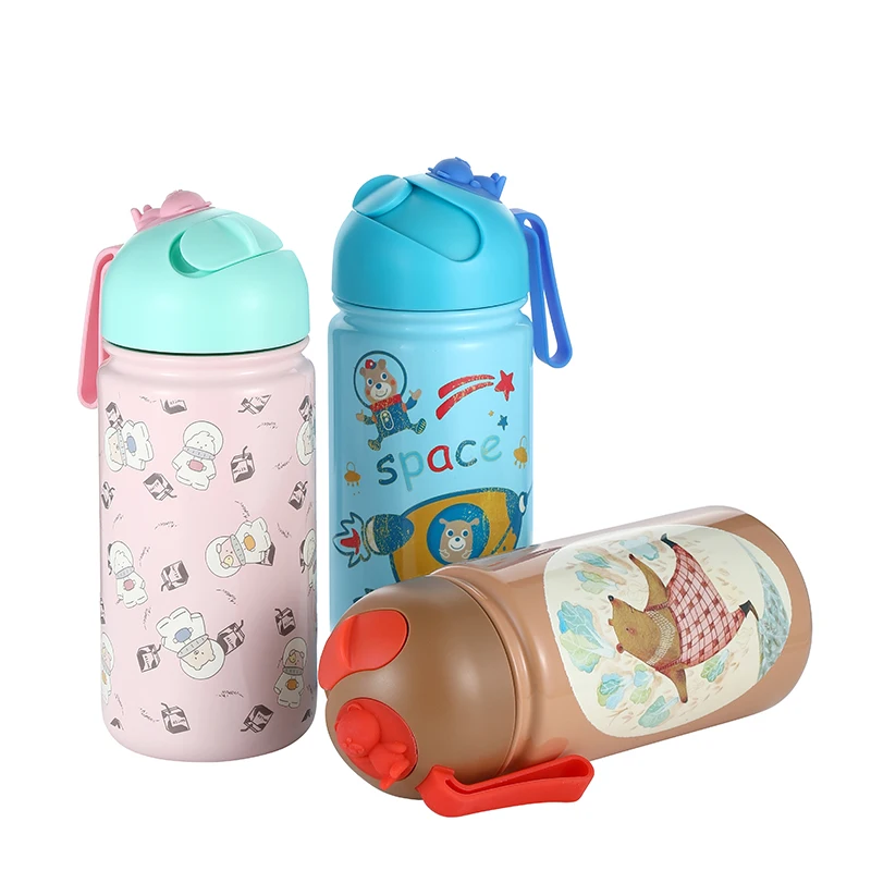 everich hot sale 12 oz 14 oz sublimation cartoon stainless steel double wall water bottle bpa free by the bulk cute for kids