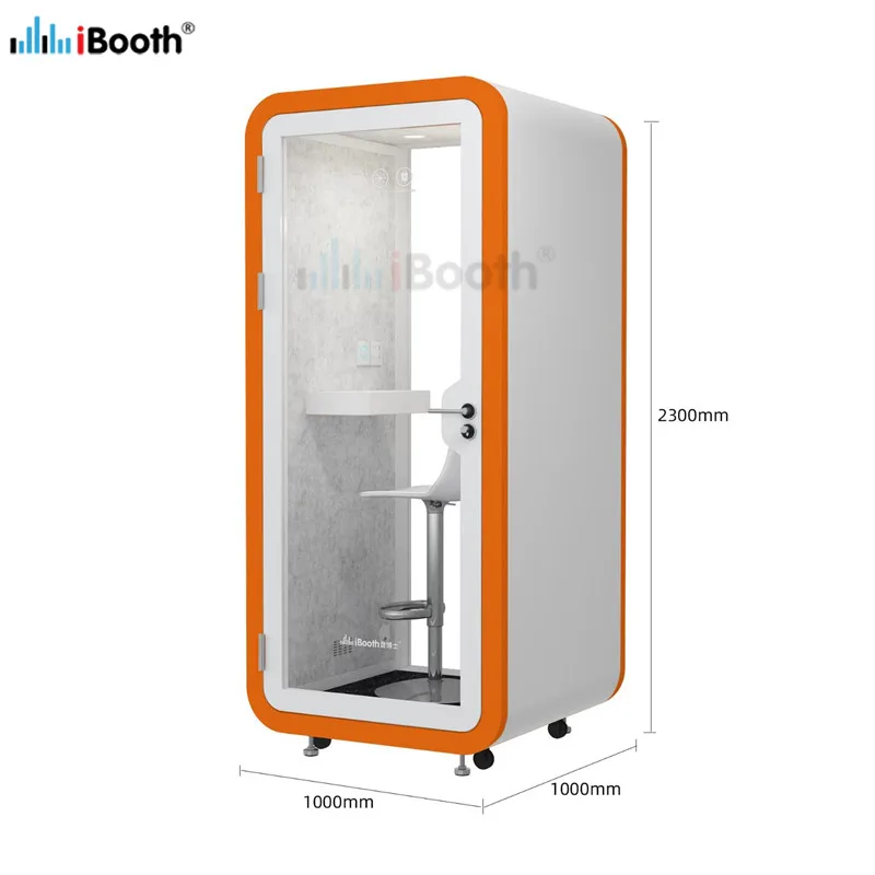 Easy installation steel soundproof studio booth acoustic telephone booth portable meeting room can bu used of personal workshop