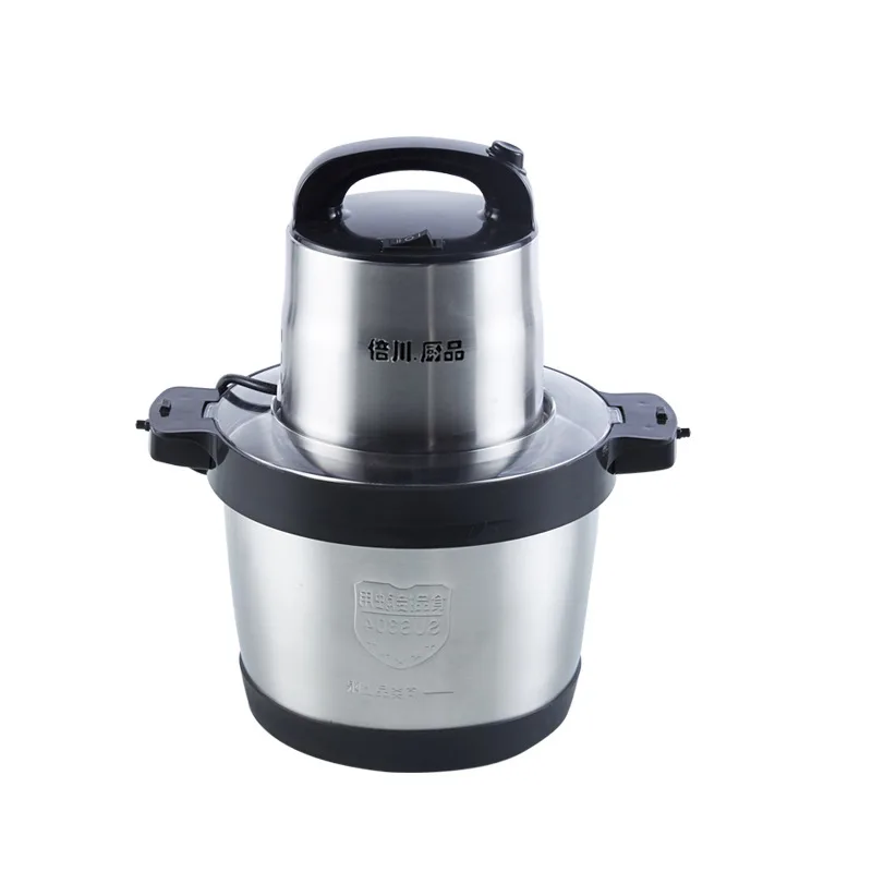 Stainless steel electric meat grinder food processor double gear electric food processor household kitchen mixer Blender