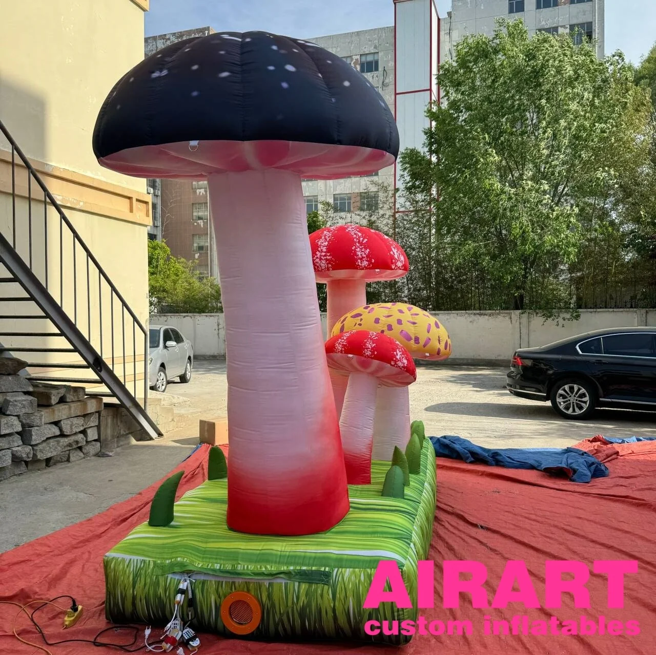 Newest Produced Inflatable Mushrooms Blow Up Mushroom Group Inflatable Model