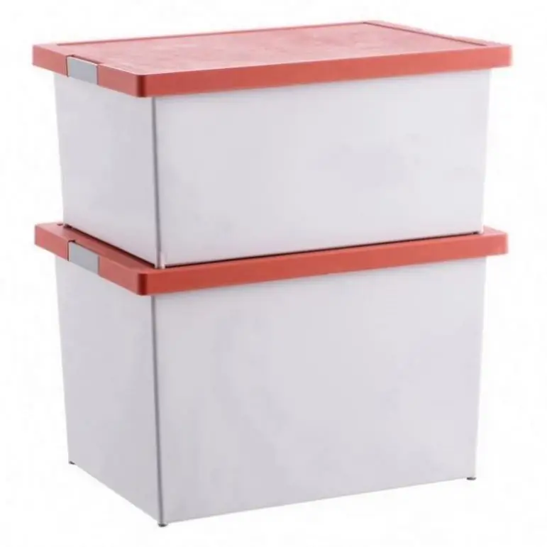 Elegent good looking storage box plastic modern storage basket home kitchen office storage organiser with handle