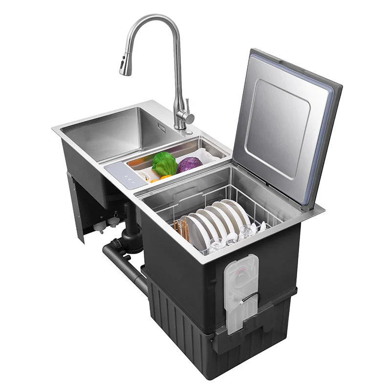 
Quality Products High Temperature Disinfection Ultrasonic Cleaning Smart Dishwasher 