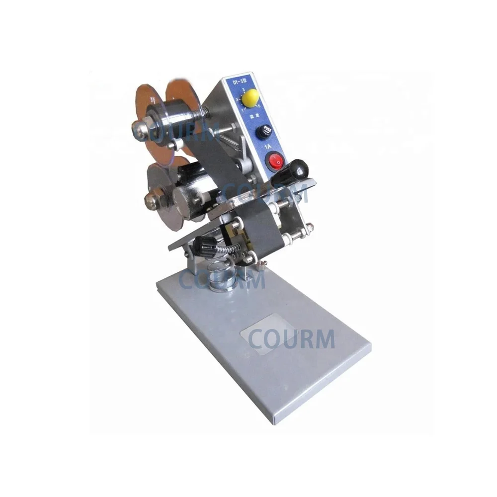 COURM Hot Sale High Quality Flat Manual Embossing Seal Batch Expiry Date Ribbon Coding Printing Machine