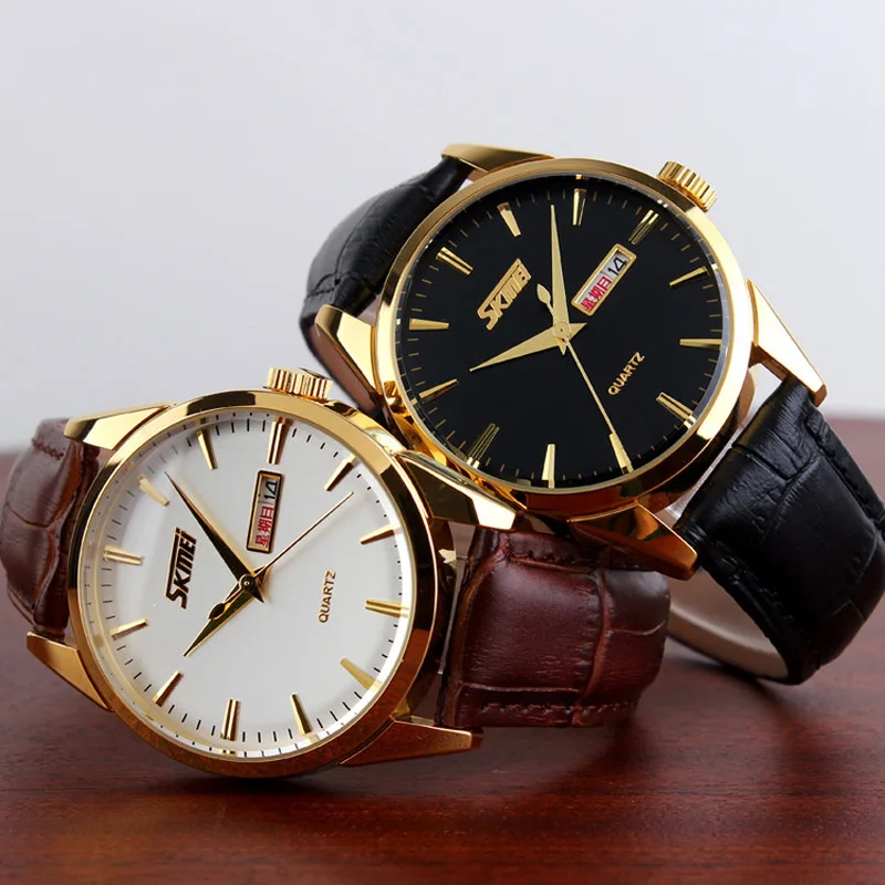9073 skmei couple women men movement watch with day and date