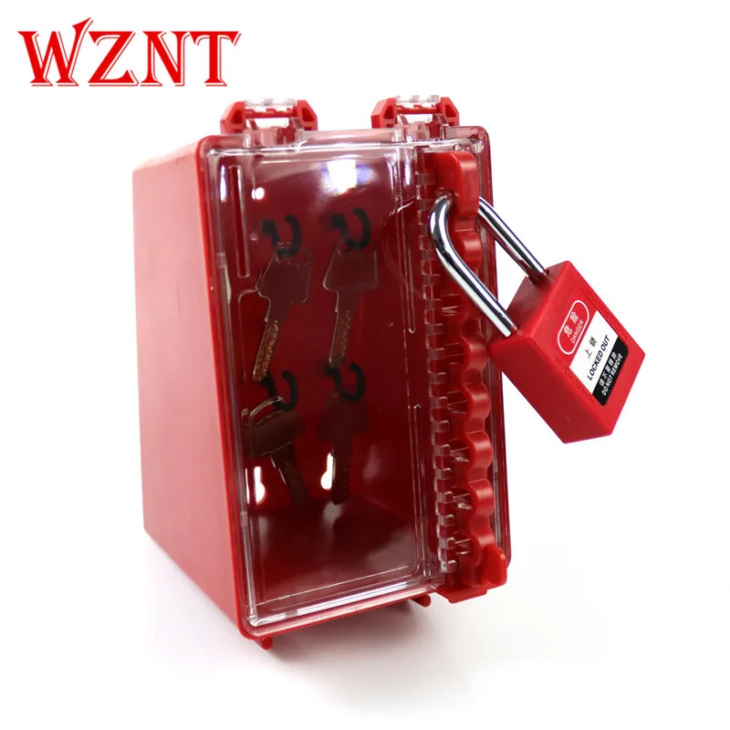 NT-X21 Red Wall-Mounted Group Lockout Box Industrial Plastic Safety Lockout Station Tagout  Kit