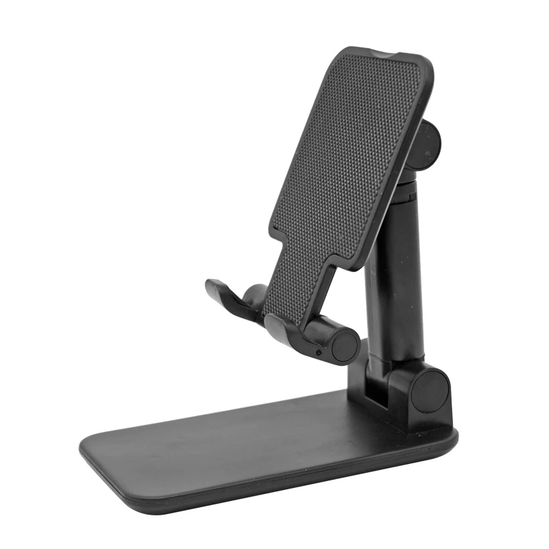 Adjustable Cell Phone Stand Desktop Cellphone Stand with Anti-Slip Base and Convenient Charging Port Fits All Smart Phones