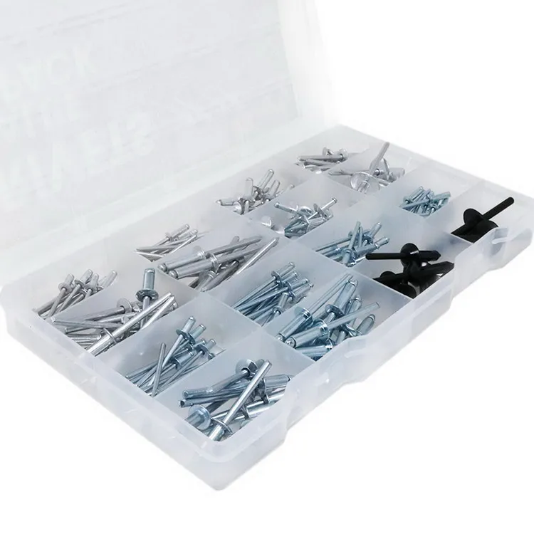 Aluminum steel nylon blind rivets with multi-specification blind rivet kit