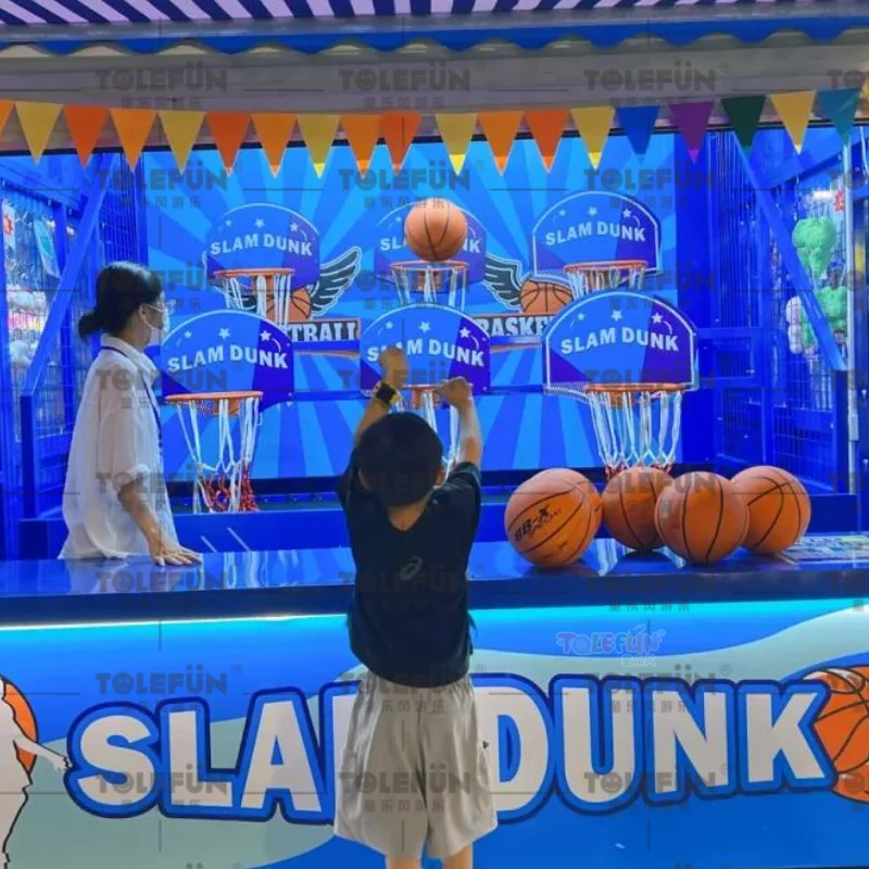 Tolefun Factory Custom Theme Park Midway Festival Slam Dunk Hot Shot Basketball Arcade Machine Carnival Booth Game For Luna Park