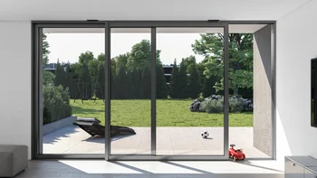 Minglei Triple Glass Sliding Doors Thermal Insulated Glass Door American Style Aluminum Patio Doors