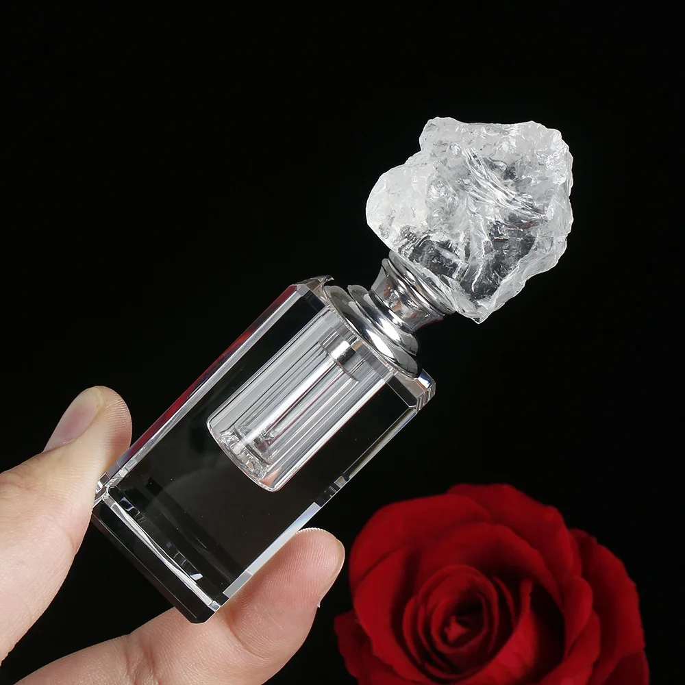 3ml white  natural agate lid essential oil crystal  perfume bottle