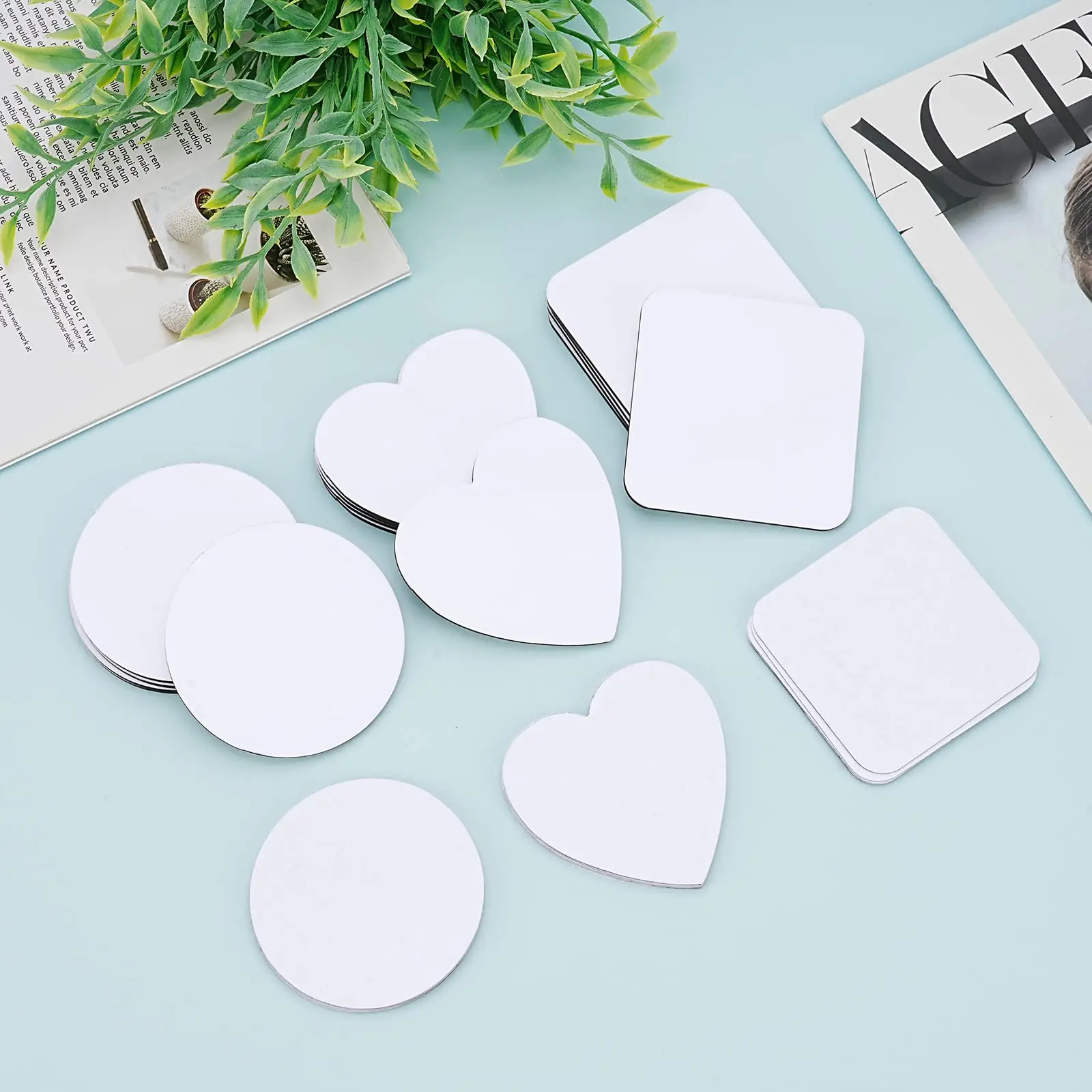 Sublimation Blanks Refrigerator Magnets DIY Decorative Magnets sublimation fridge magnet blank Round Square Heart Shape