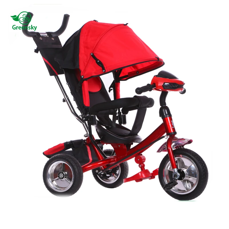 2023 Hot Sale Car-Type Baby Tricycle Bike New Model Kids 3-Wheel Toys Bike with Power Ride for 3-6 Years Old Child from China