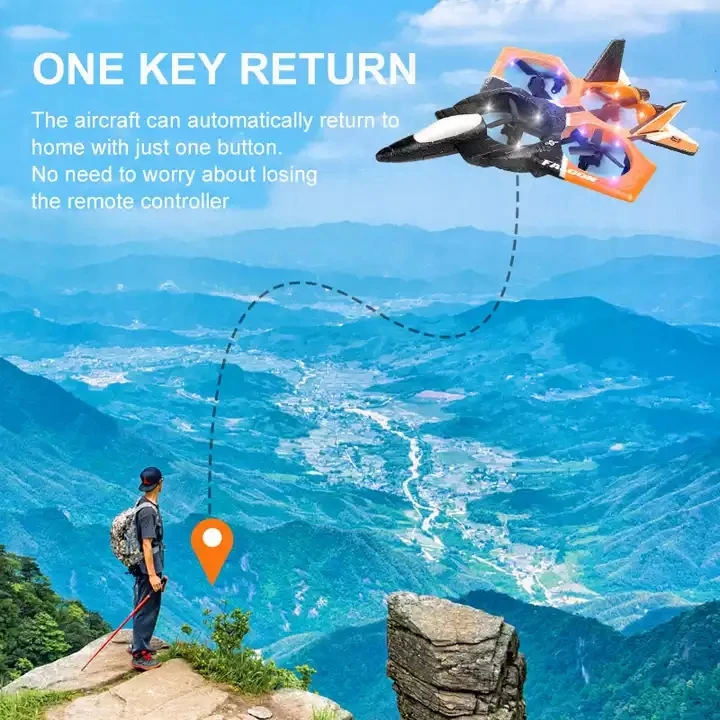 2.4g Epp Foam Plane Fighter Hand Gesture Avion Rc Quadrotor Auto Return Flying Airplane Toy Camera Remote Control Aircraft