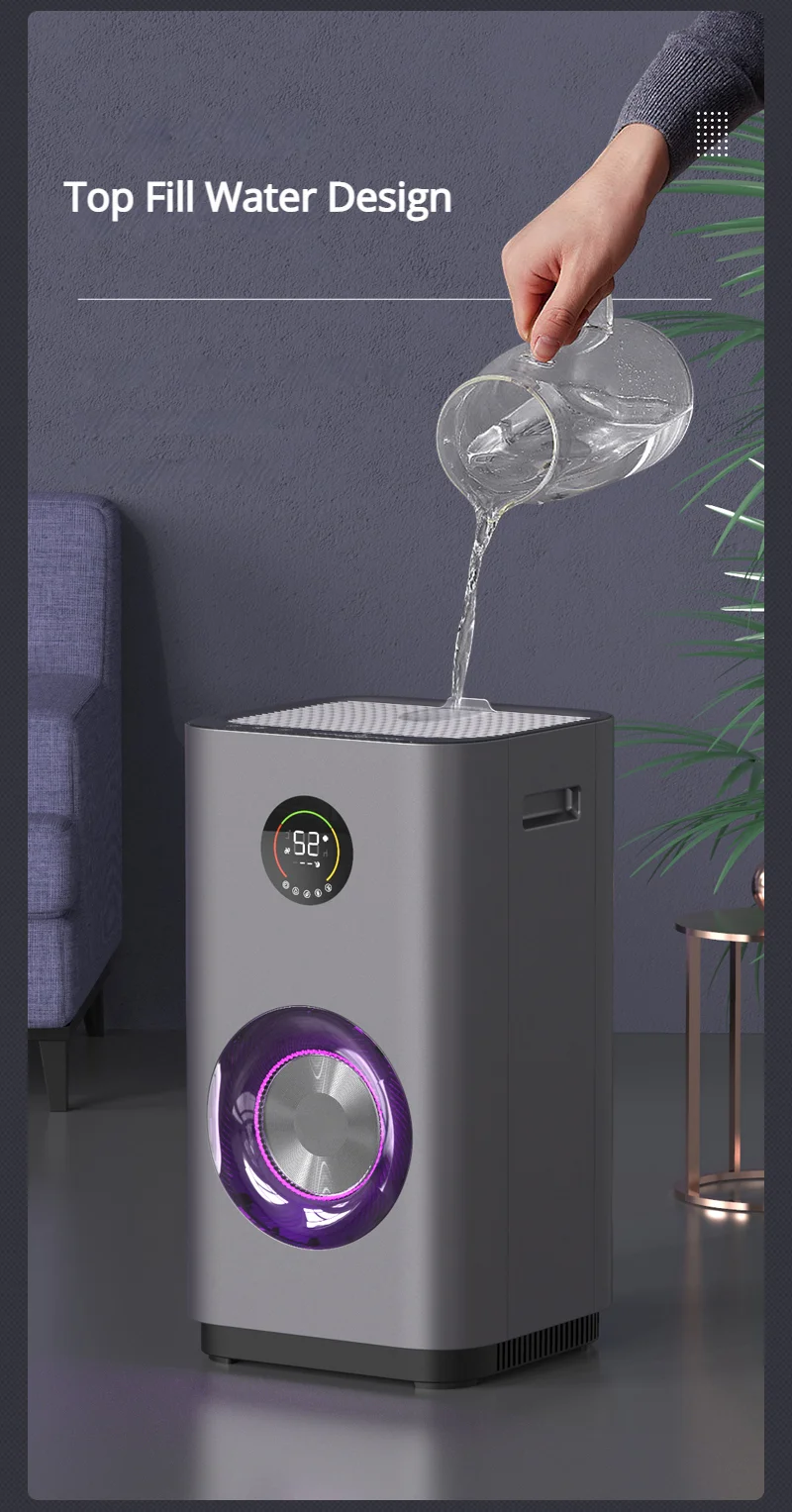 6L большой емкости резервуар для воды персональный воздушный умный комнатный увлажнитель спальни