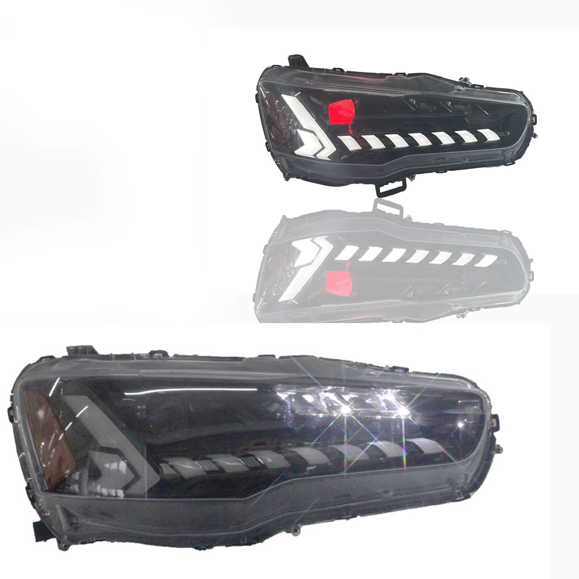 For Mitsubishi Lancer ex 2010 - 2016 Auto Parts Car headlight  new style design Moving Signal  High Beam