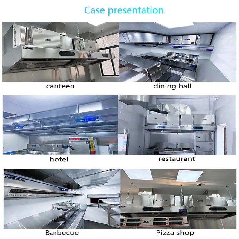 Modern Novel Design Stainless Steel ESP Commercial Kitchen Smart Extractor Hoods