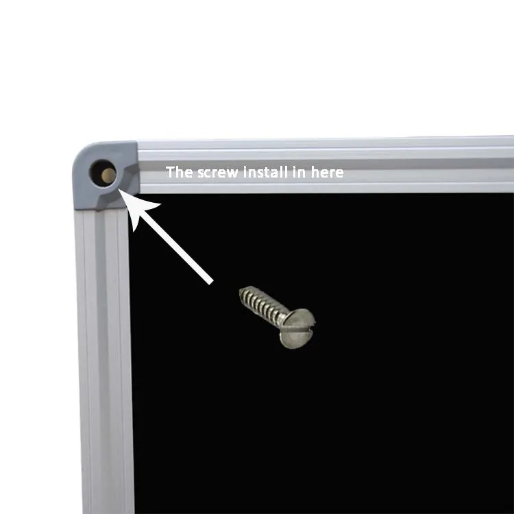 Factory aluminum frame message black board wall mounted writing chalkboard for school office