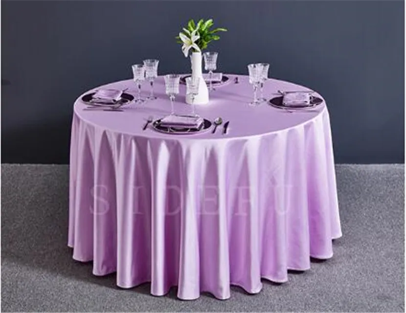 Factory Wholesale Hotel Polyester Damask Round Wedding Table Cloth