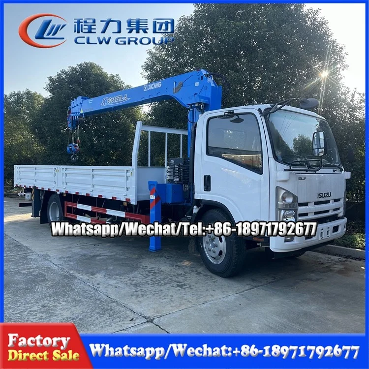 ISUZU mini crane truck 5 ton 4X2 truck mounted cranes isuzu for sale