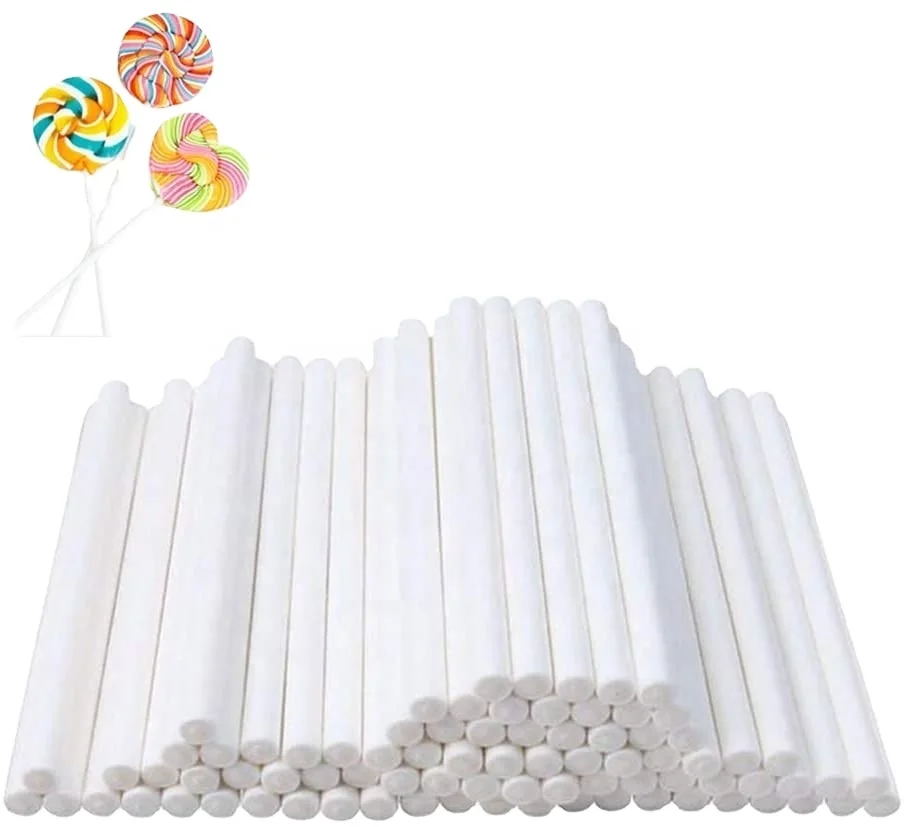 120*3.5 mm 2023 Factory Price Eco Friendly Food Grade Paper Lollipop Stick for Cake Pop Marshmallow Parties Anniversaries