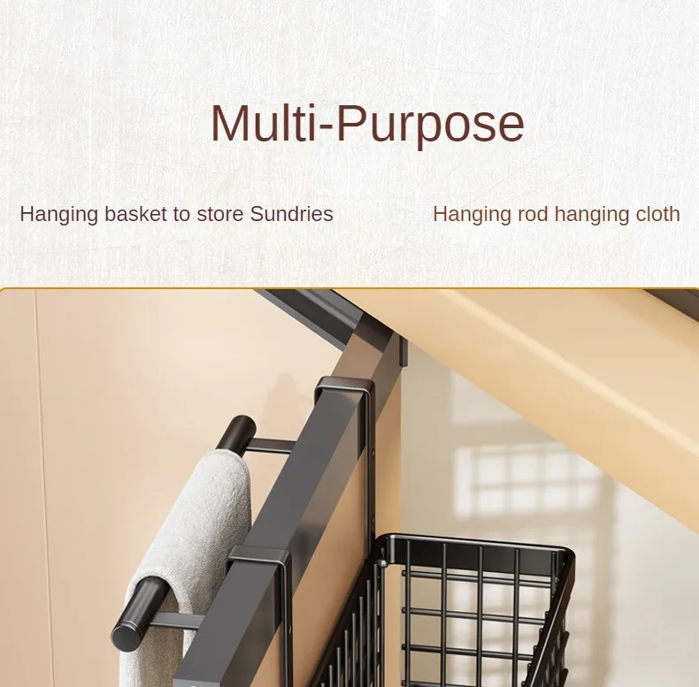 Cabinet Wall Mounted Storage Basket Fruit Storage Rack Cabinet Door Vegetable Basket Kitchen Sink Door Hanging Basket Organizer