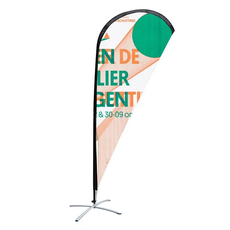 advertising teardrop flying beach flag , custom feather beach banners , 5.5m beach flag