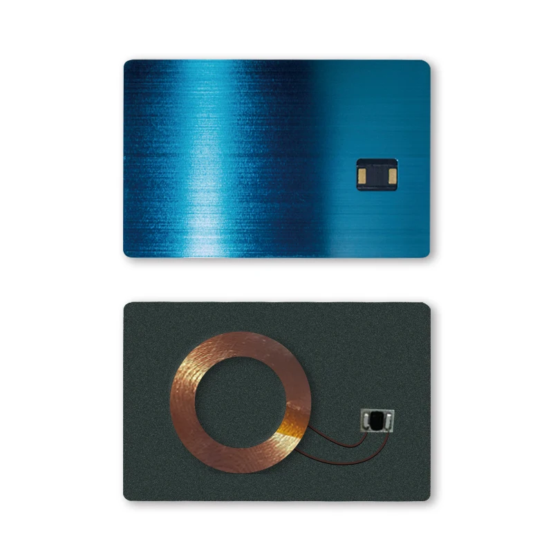 Wholesale Custom Logo Stainless Steel Business Card Dual Chip Contactless Credit Card with Cross Theme for Gift Use