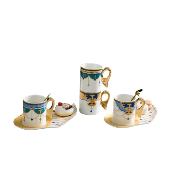 Angel Wing Mugs Porcelain Tableware Decorations Ceramic Western Food Plates Coffee Cups Dessert Plate