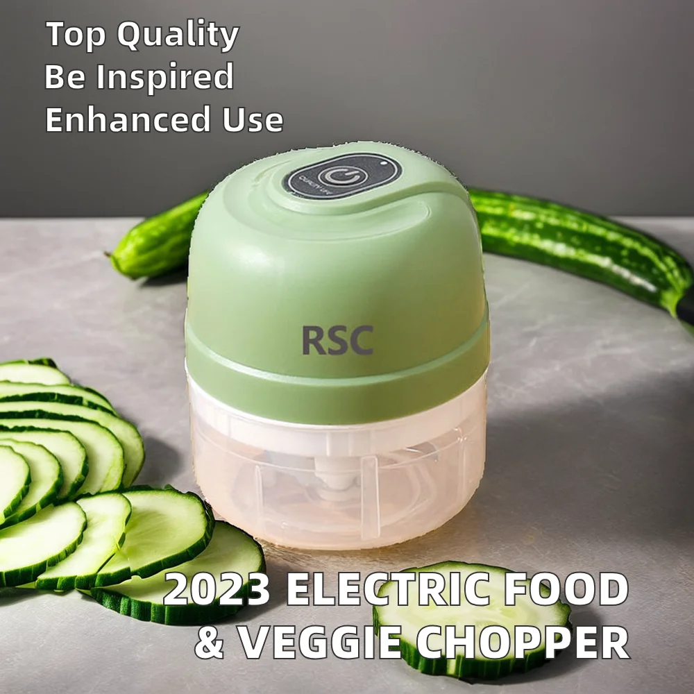 2024 Electric Kitchen Food Chopper Portable Metal Meat Grinder Vegetable Chopper Garlic Masher Crusher Popular Kitchen