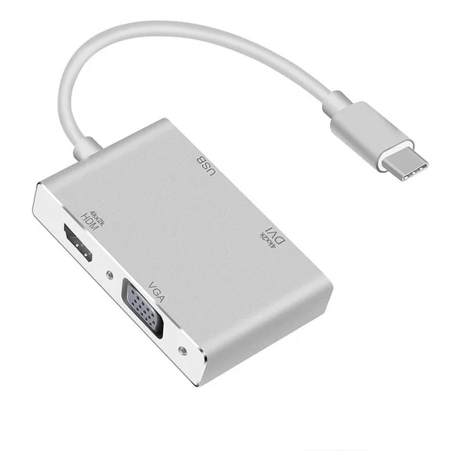 USB Type C to HDMl VGA and DVI High DEF Converter Adapter