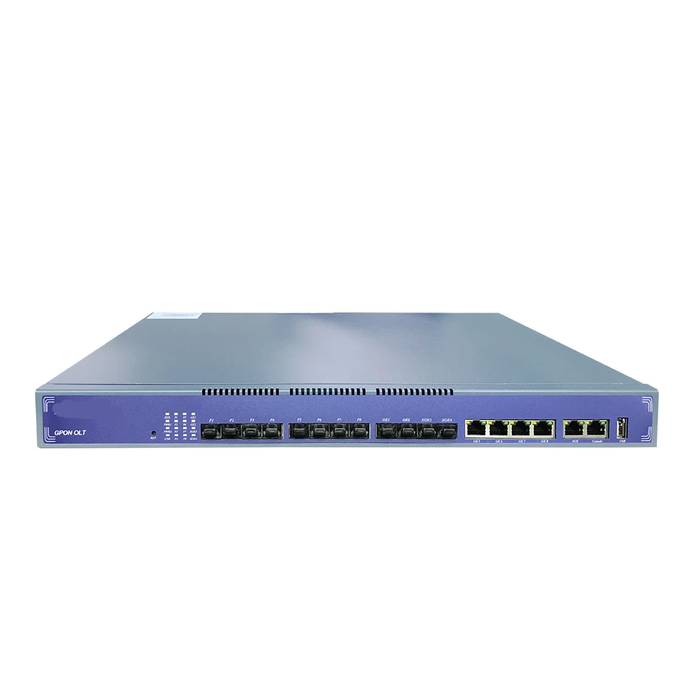 FTTH Fiber Optic 8 PON ports GPON OLT 10G L3 mini GEPON OLT