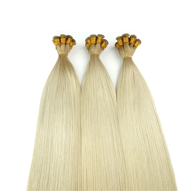 New Trend Famous Brand Supply 12A No Return hair Slavic Blonde Genius Weft Can be Cut Human Hair Extensions Hair Extensions