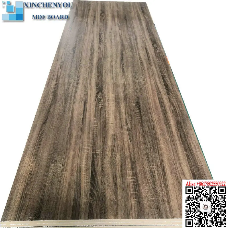 2mm~ 18mm finger joint floor wood grain  Melamine MDF Board For Furniture/ mdf melamine board