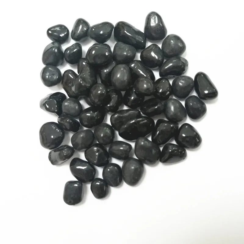 6-9mm black recycled irregular glass beads pebble for swimming pool interior and surface finish