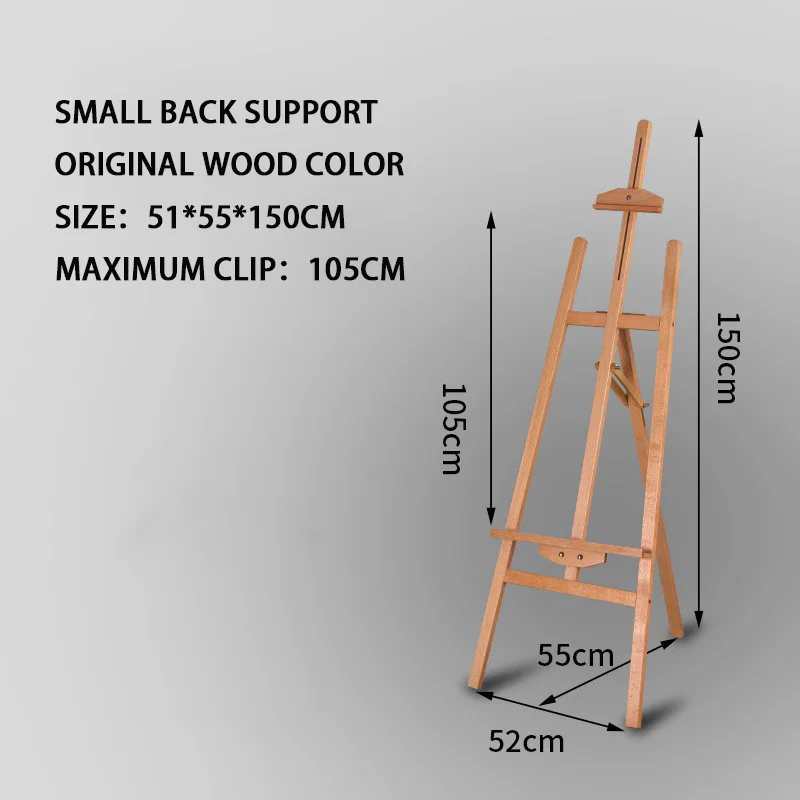 Glitter High quality Beech wood adjustable Height display art easel Wooden foldable painting stand tripod for students artist