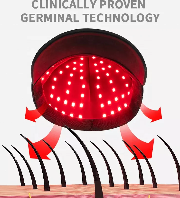 Led Therapy Hat Cap Red Light Therapy Hat Home Use Machine Red Infrared Light Cap Physical Heating Hat