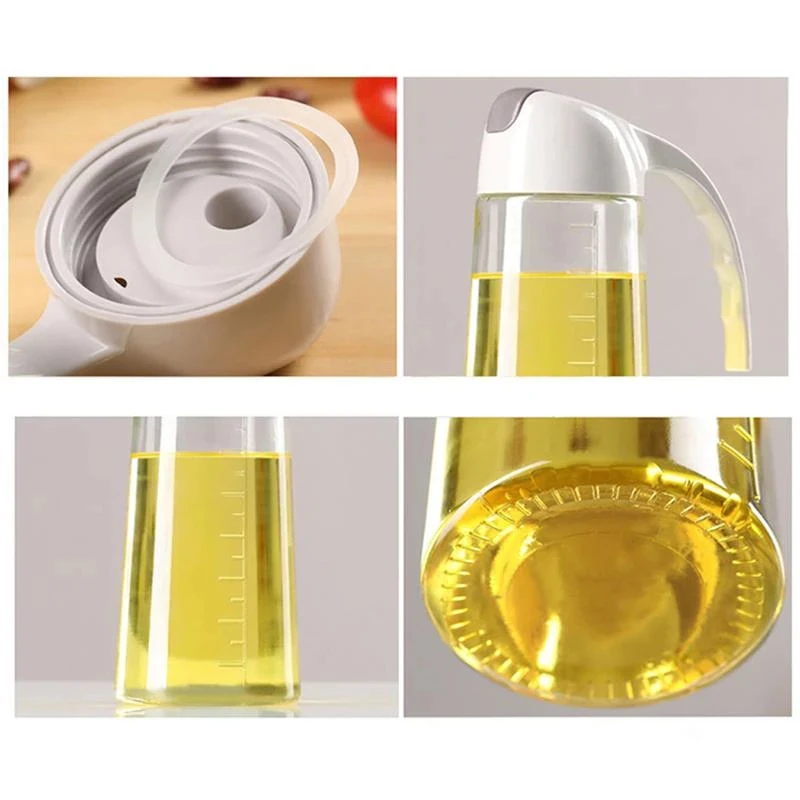 Kitchen Cooking Seasoning Bottle Oil Sauce Vinegar Glass Leakproof Condiment Container Auto Flip Olive Oil Dispenser Bottle