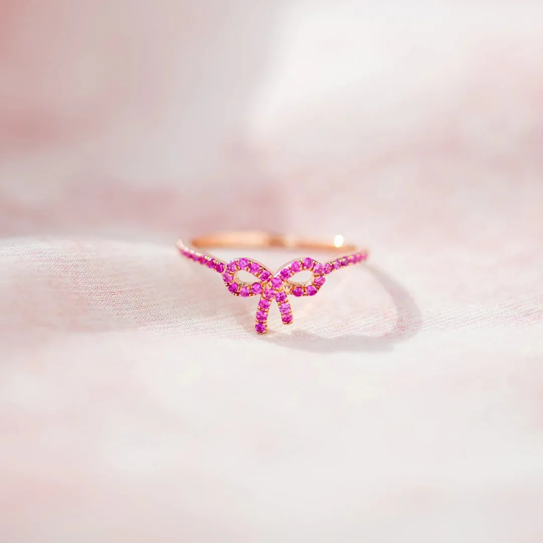 Fashion Jewelry Rings Pink Rings Jewelry For Women, Simulated Diamond Cross Designs, Perfect for Stacking Layering on Thumb