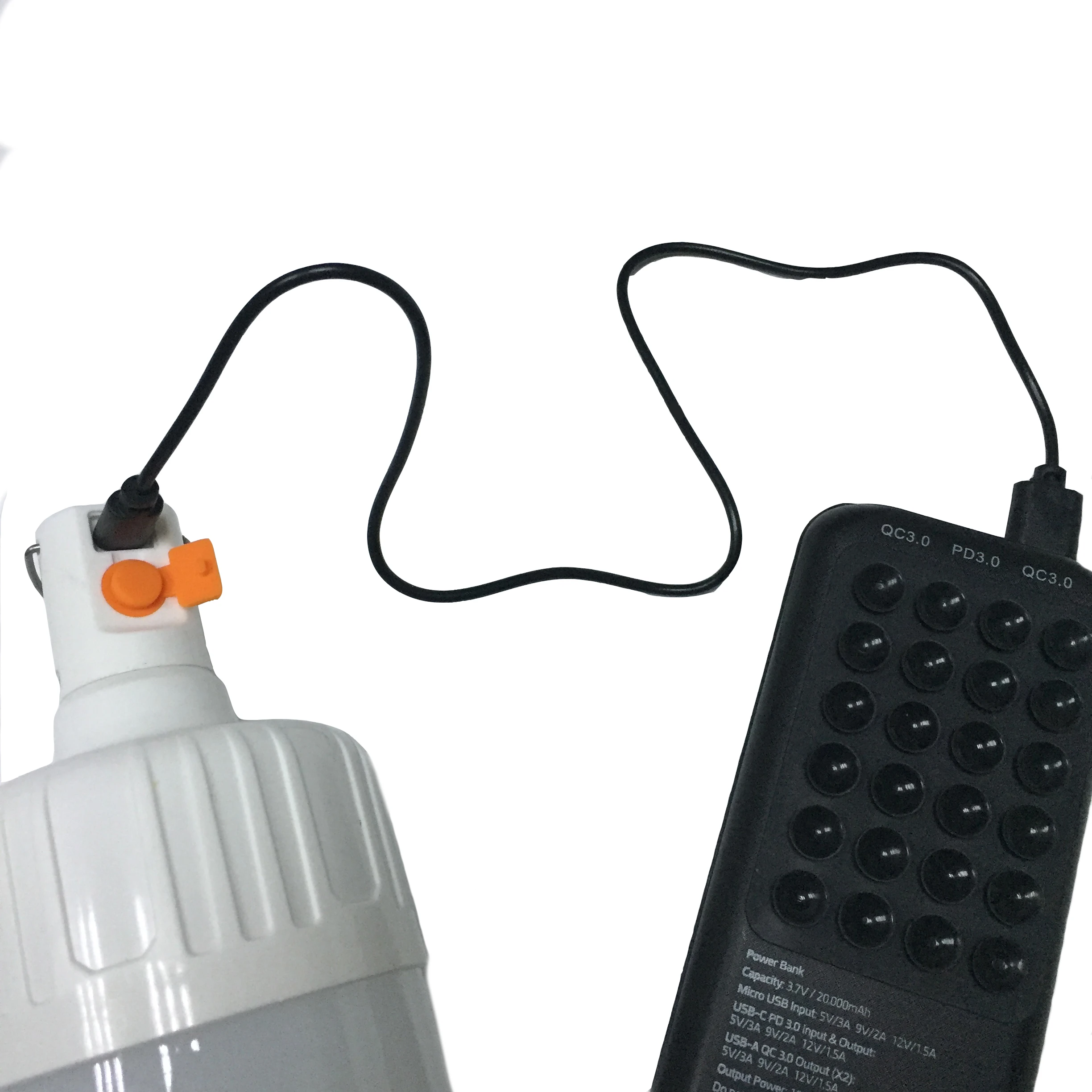 Hot Sale Waterproof Emergency Rechargeable 3 Modes With Rotary Metal Hook Emergency Bulb Light