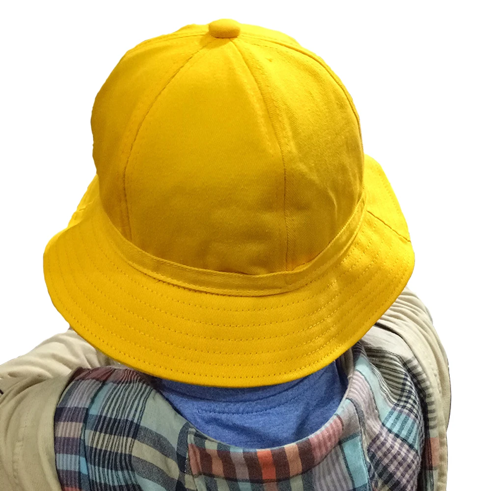 Детская шапка с индивидуальным логотипом, японские ученики детского сада, шапки Боб, пляжная шляпа с принтом солнца для мальчиков и девочек, желтая шляпа