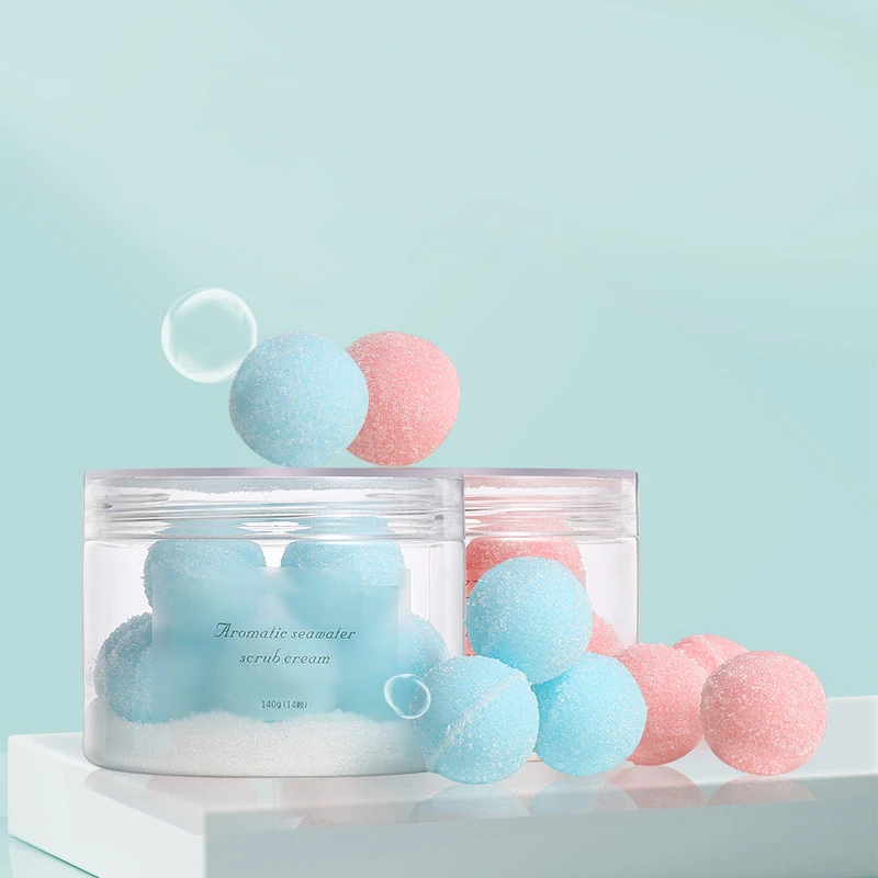 
2021 New product Fragrance bath ball scrub sugar ball exfoliation antipruritic Moisturizing Body scrub balls 