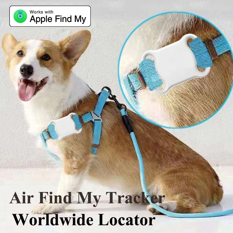 New Pet Tracker AirTag Work Find My App Global GPS Air Track Key Smart Small Finder Locator for Dog Cat Pet Wallet Mobile Phone
