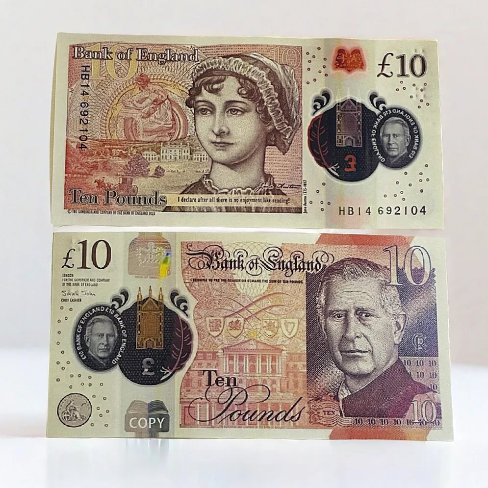 High Quality Custom 5 10 20 50 Pound Notes UK Plastic Bank Notes New Production Party Prop Money Realistic Prop-money