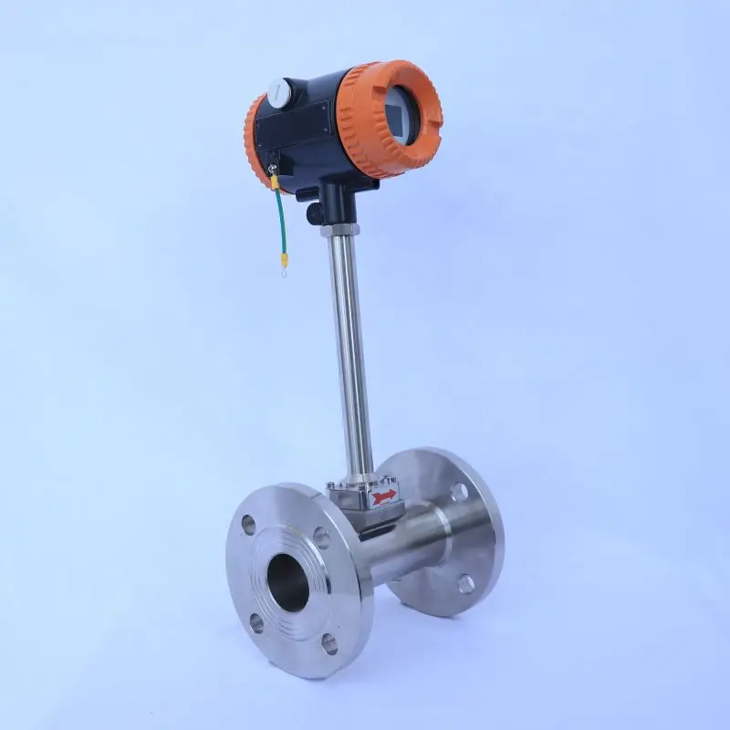 Digital flowmeter 4-20ma industrial air gas steam vortex flow meter sensor CE  approved Clamp type vortex flow meter