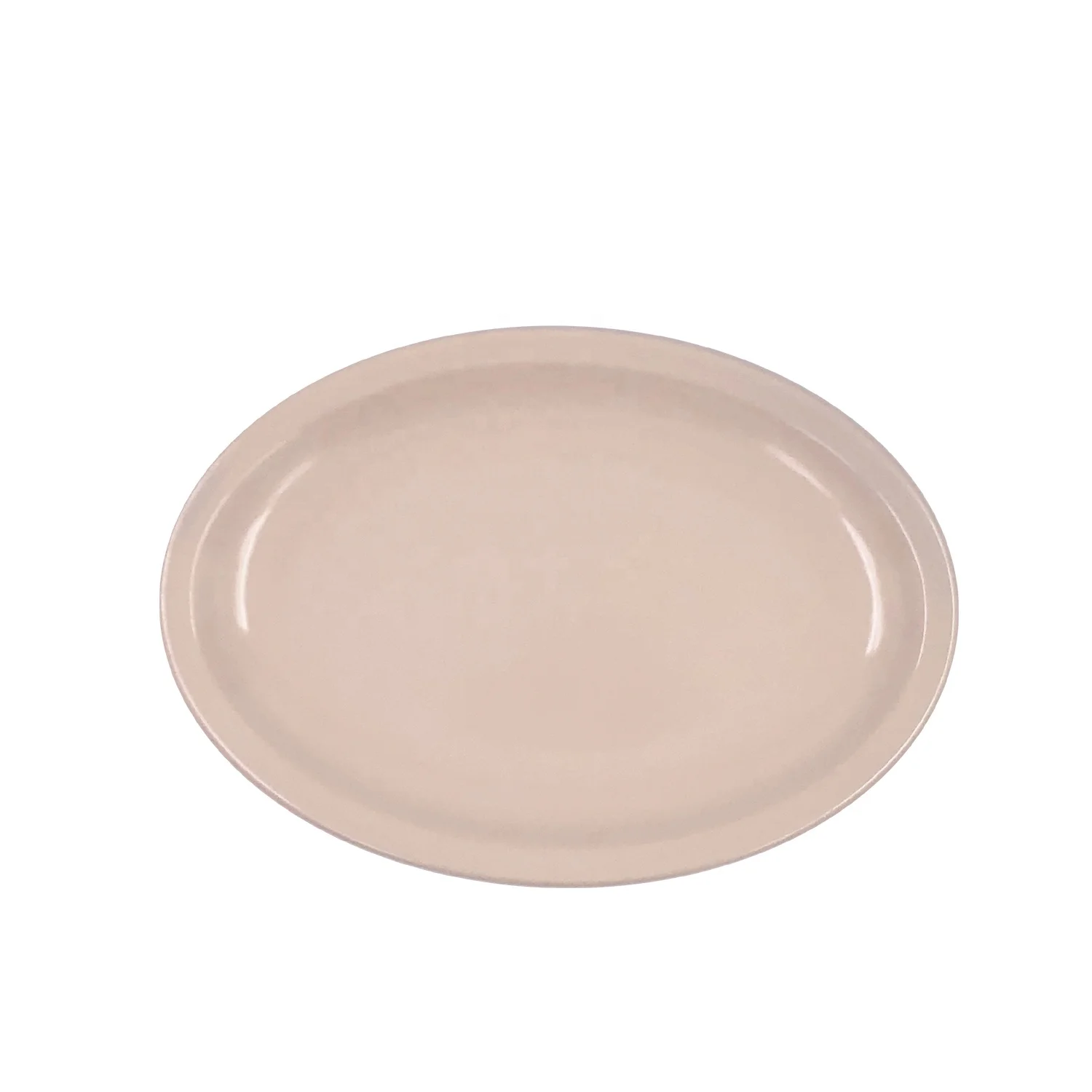 
Hot Sale Plastic Product Beige Melamine Oval Dinner Plates For Mexico 