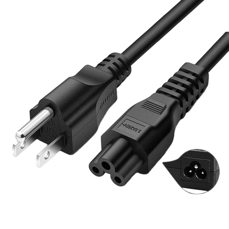 Шнур питания переменного тока, кабель для телевизора, кондиционера, холодильника IEC C5 C13 USA, штекер 3Pin 10A, компьютерный кабель питания