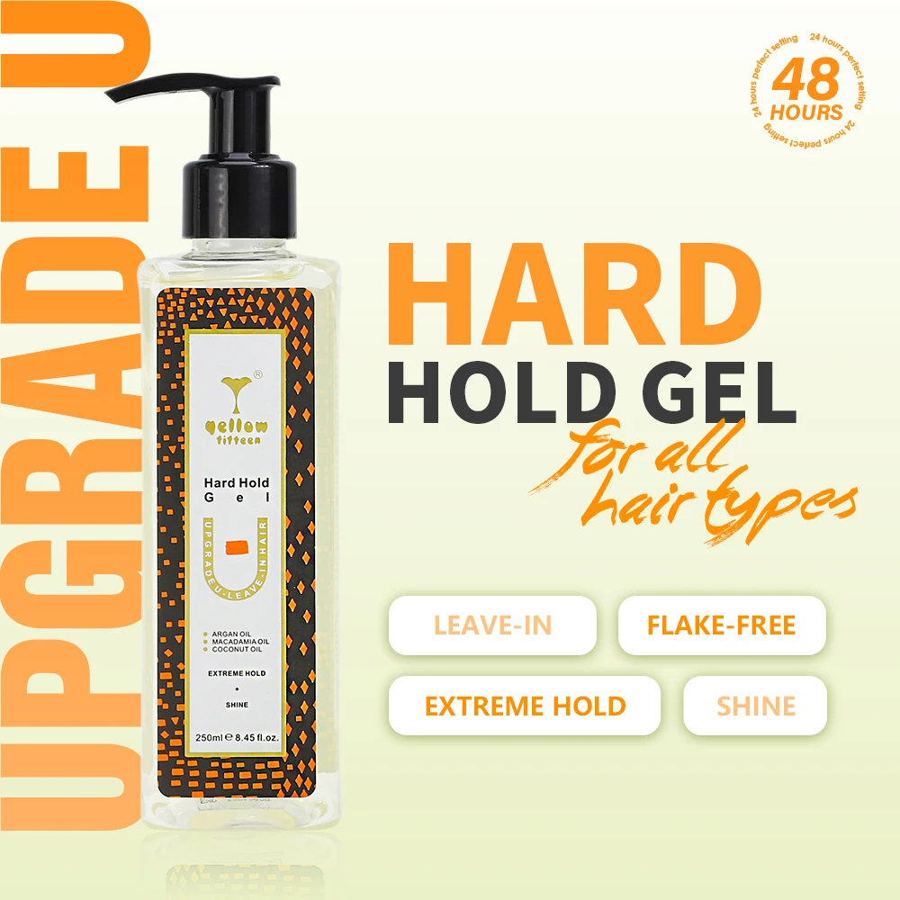 Private Label No Flake Hair Edge Control Gel Strong Hold Hair Gel 48h